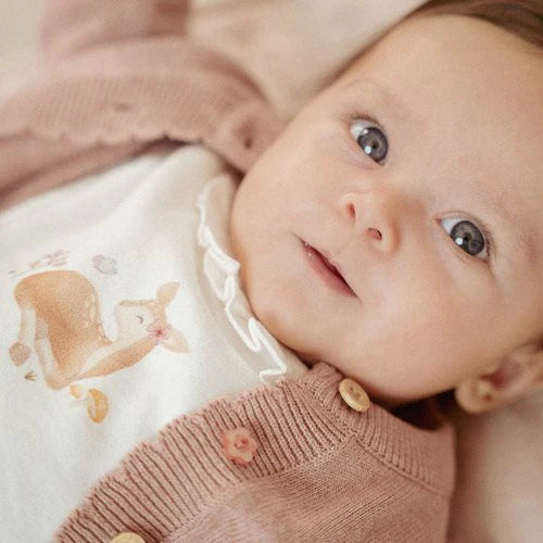 Gestrickte Weste Rosa Fairy Garden