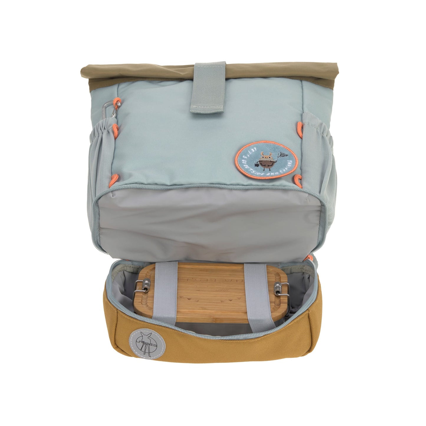 Kindergartenrucksack Rolltop Nature Hellblau Lässig