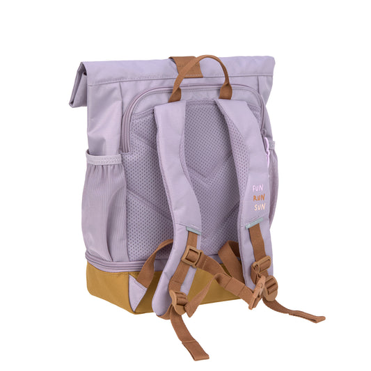 Kindergartenrucksack Rolltop Little Gang Lila Lässig