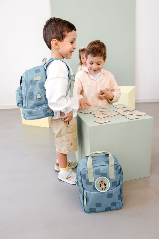 Kindergartenrucksack Mini Pattern Party Blau