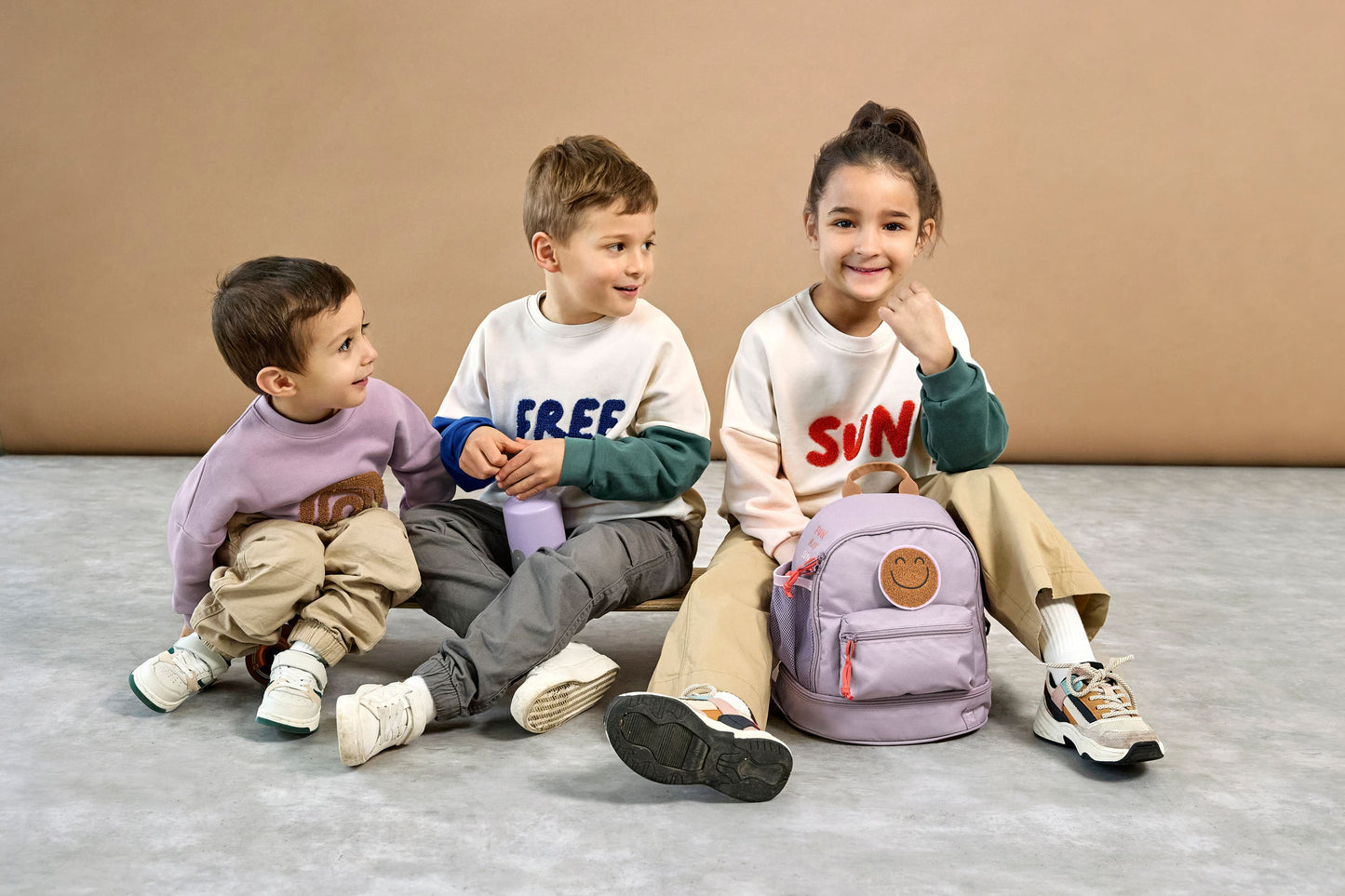 Kindergartenrucksack Mini Little Gang Lila Lässig