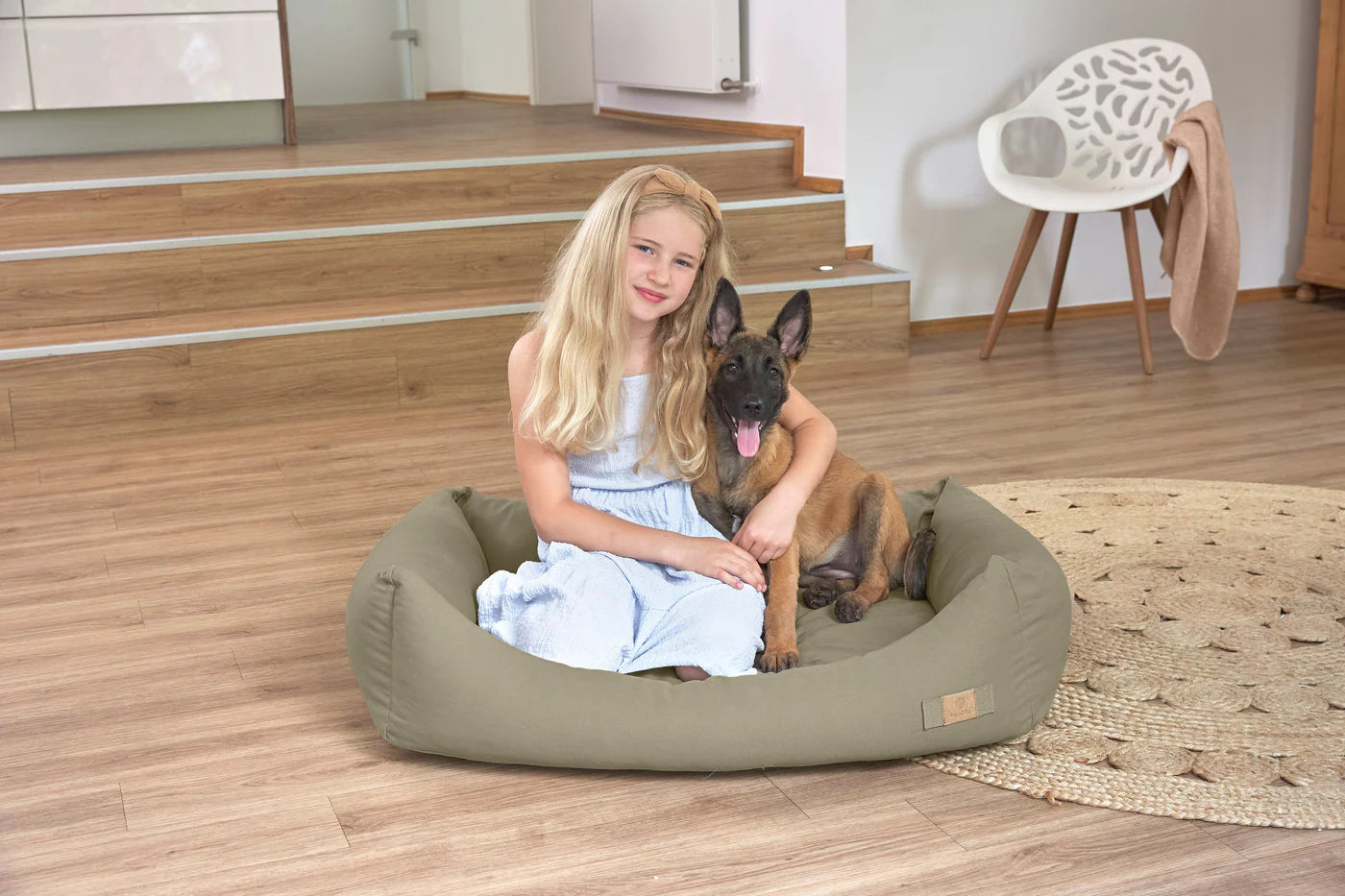 Hundebett Baumwolle Fred Dark Green Palopa