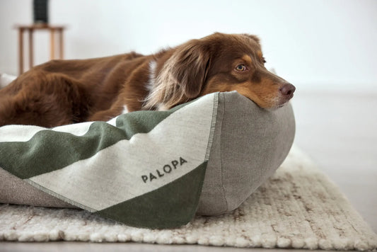 Hundedecke M Ida Streifen Dunkelgrün Palopa