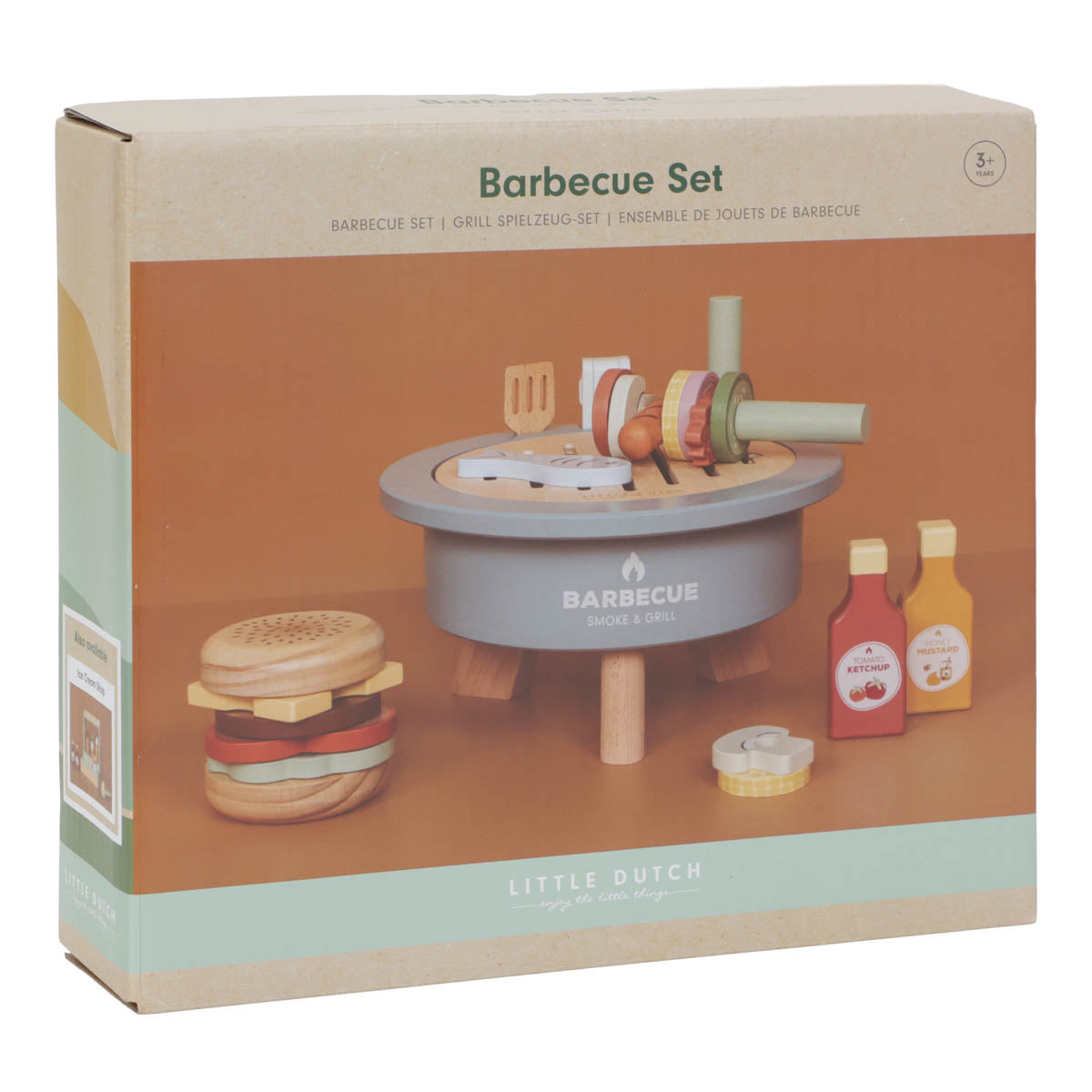 Little Dutch Grill Holz Spielzeuggrill BBQ Set
