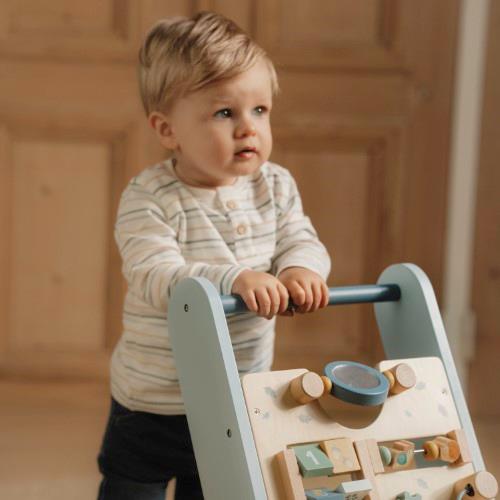Little Dutch Laufwagen Multi Activity blau Holz Forest Friends