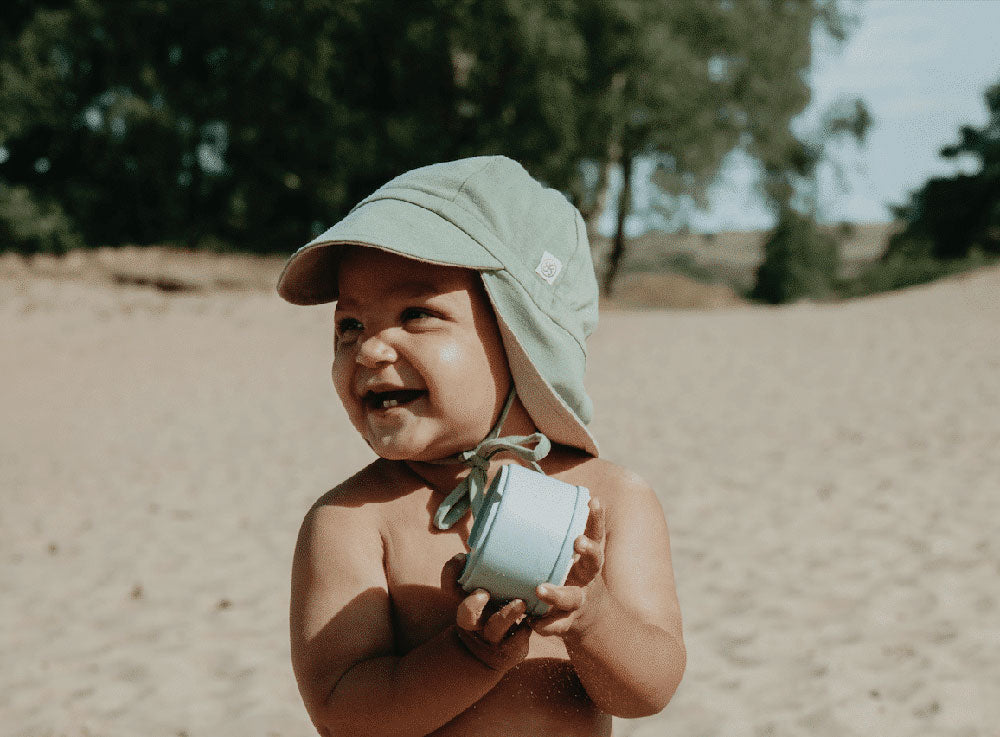Cloby Sonnenhut mit UV-Schutz wendbar peanut brown sandy beach