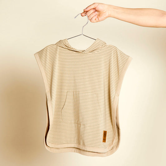 Cloby UV Poncho gestreift Sandy Beach Olivgrün UPF-50+