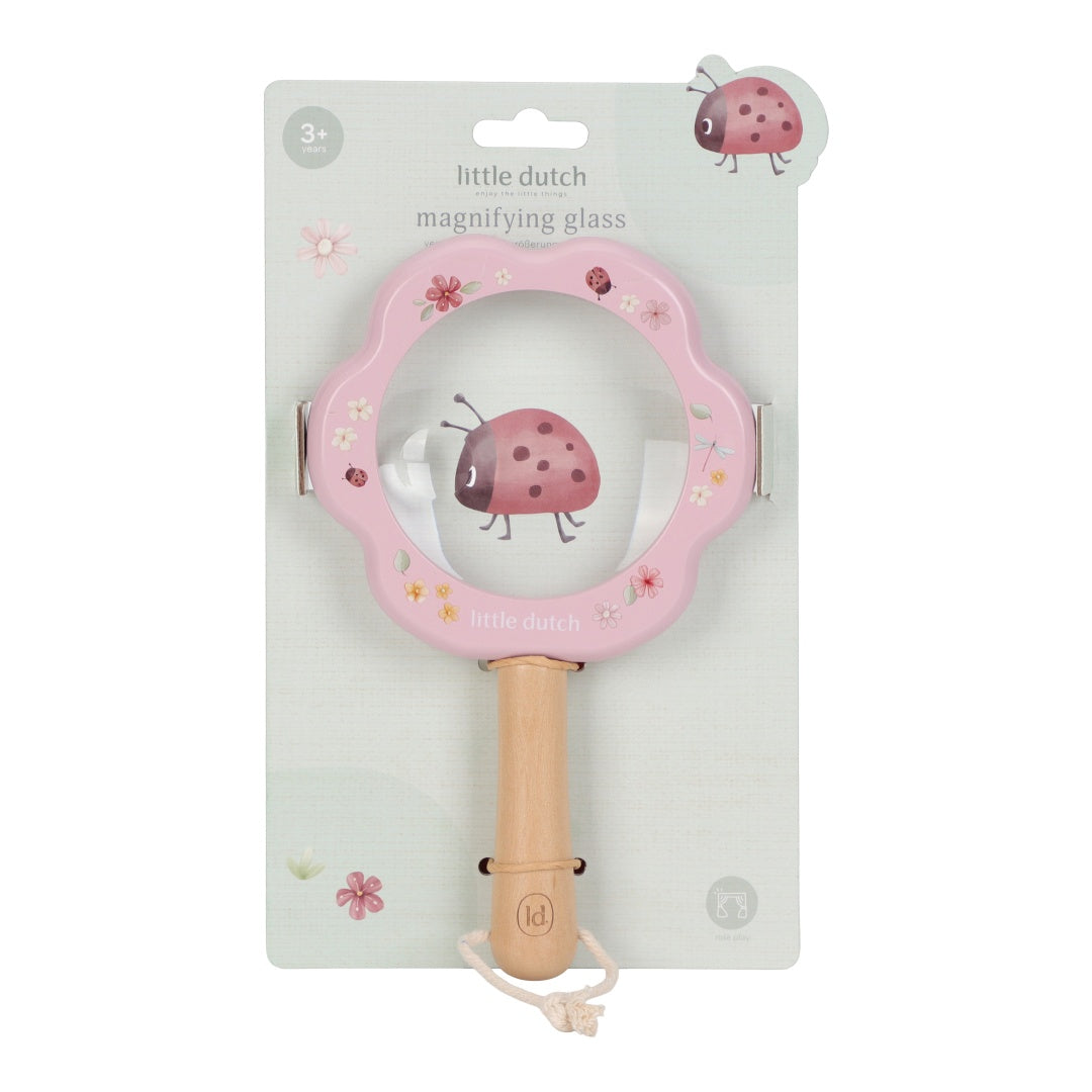Little Dutch rosa Lupe Fairy Garden Holz Kinderlupe