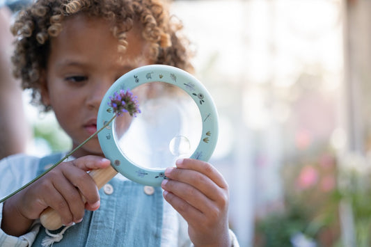 Little Dutch Lupe blau Forest Friends Holz Kinderlupe