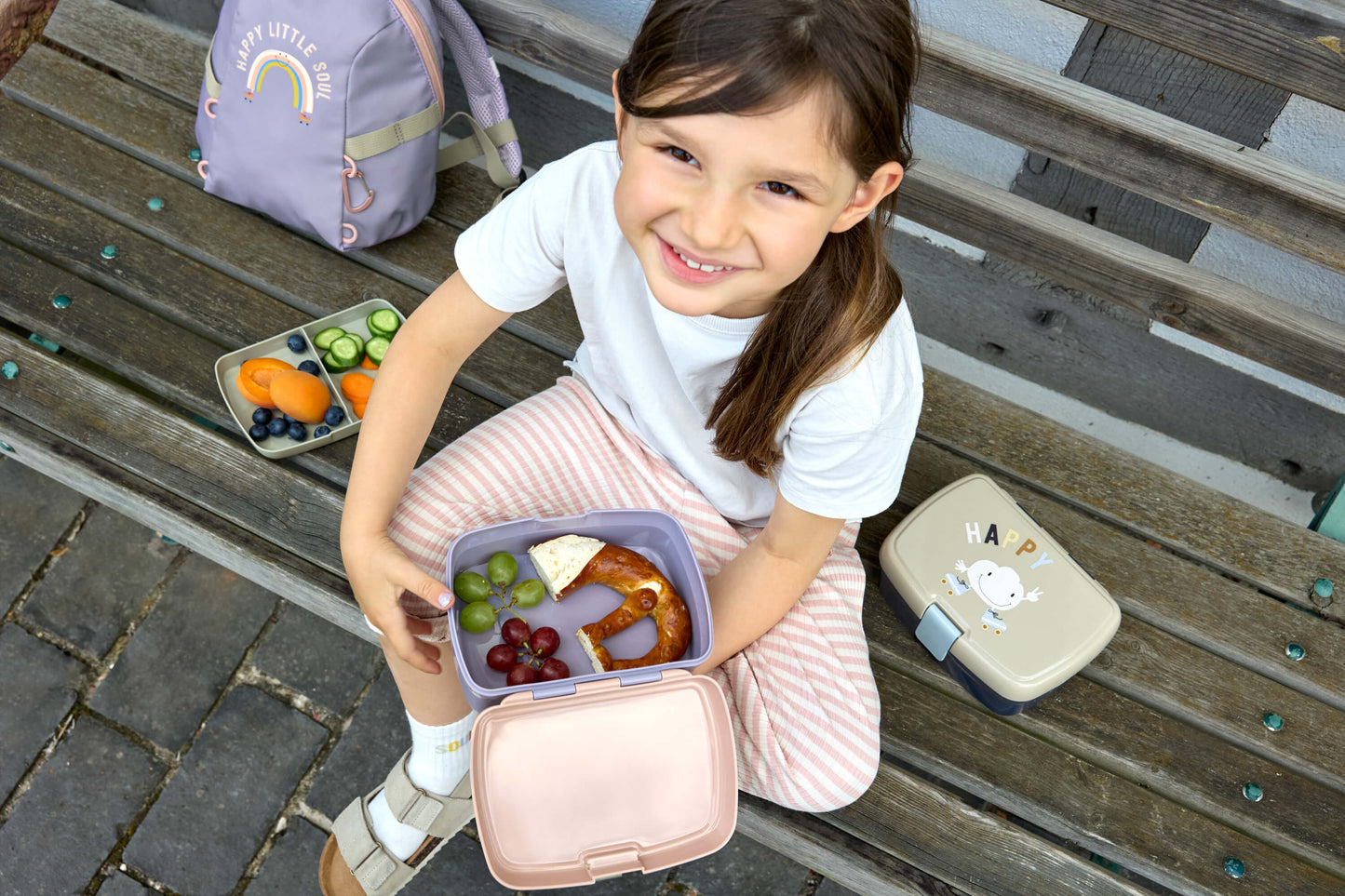 Lässig Brotdose Regenbogen Rosa Lila Kinder Tiny Outdoor