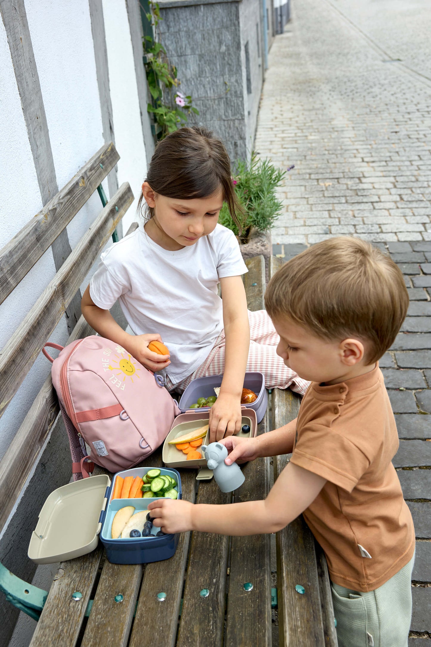 Lässig Brotdose Regenbogen Rosa Lila Kinder Tiny Outdoor
