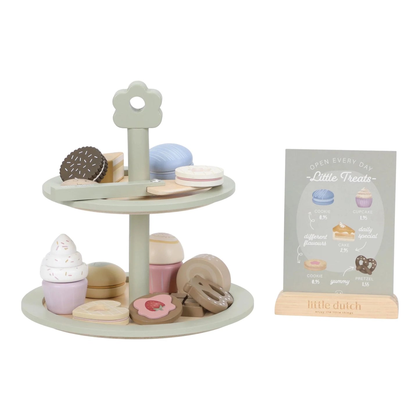 Little Dutch Holz Etagere Grün Kinder Teeservice