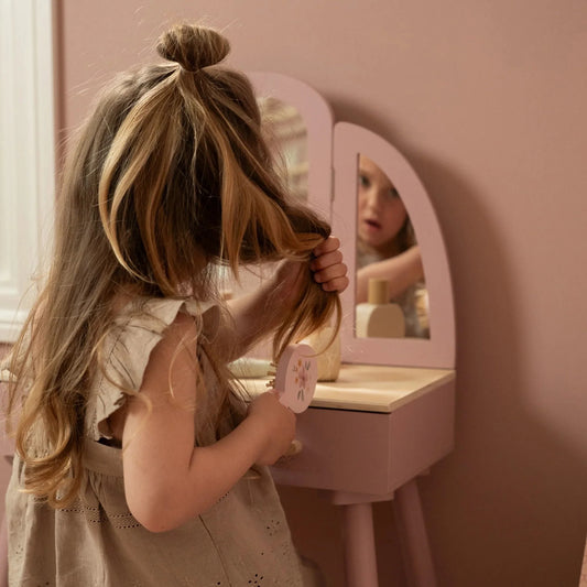 Little Dutch rosa Schminktisch Holz der Frisiertisch