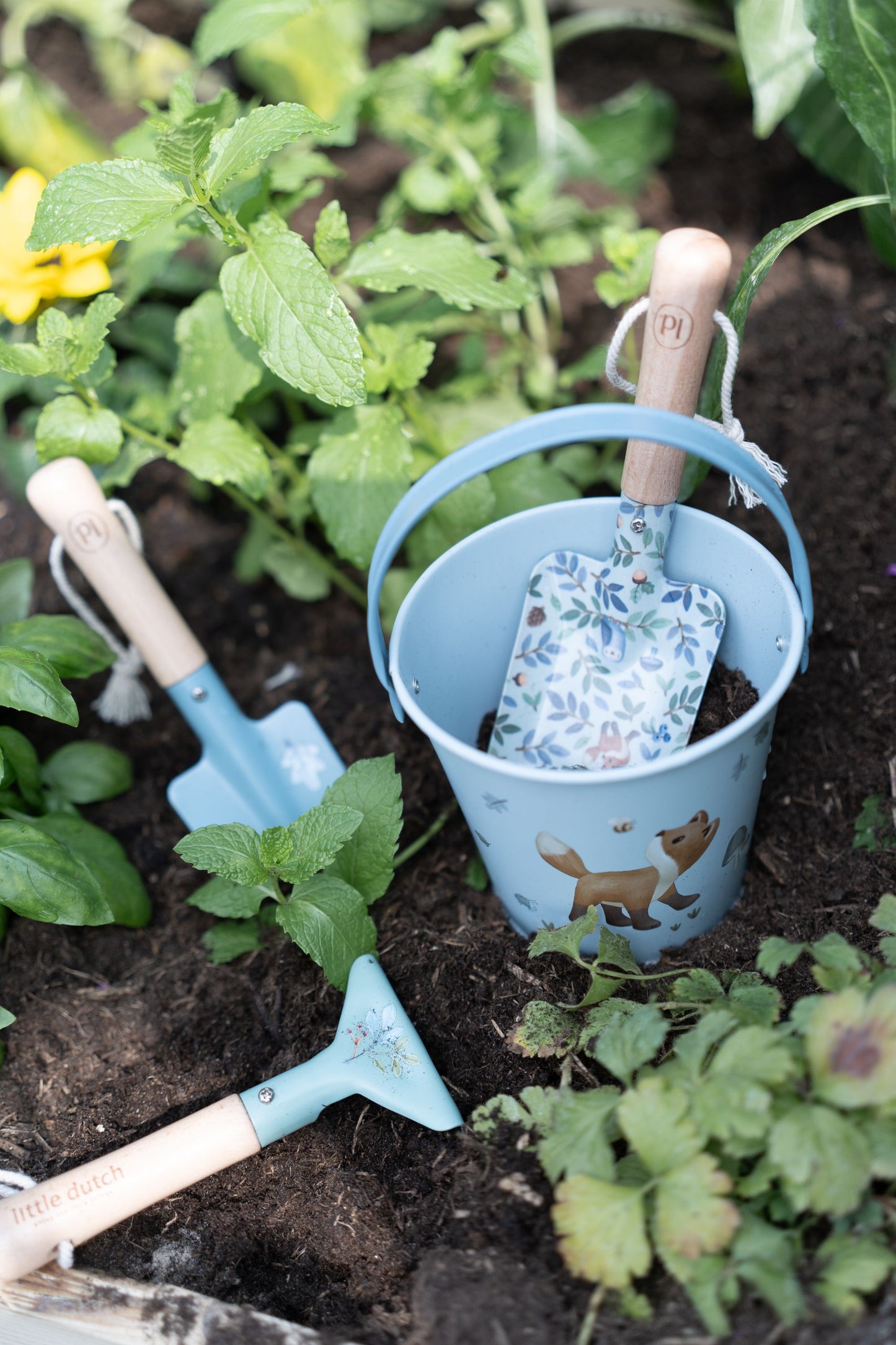 Little Dutch Gartenwerkzeuge blau Set Forest Friends