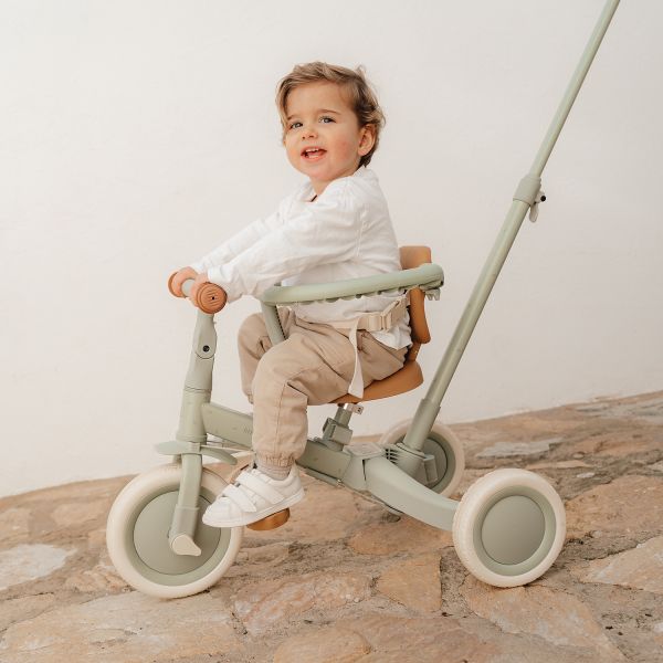 Dreirad 4 in 1 mit Griff Grün Green Leaf Little Dutch