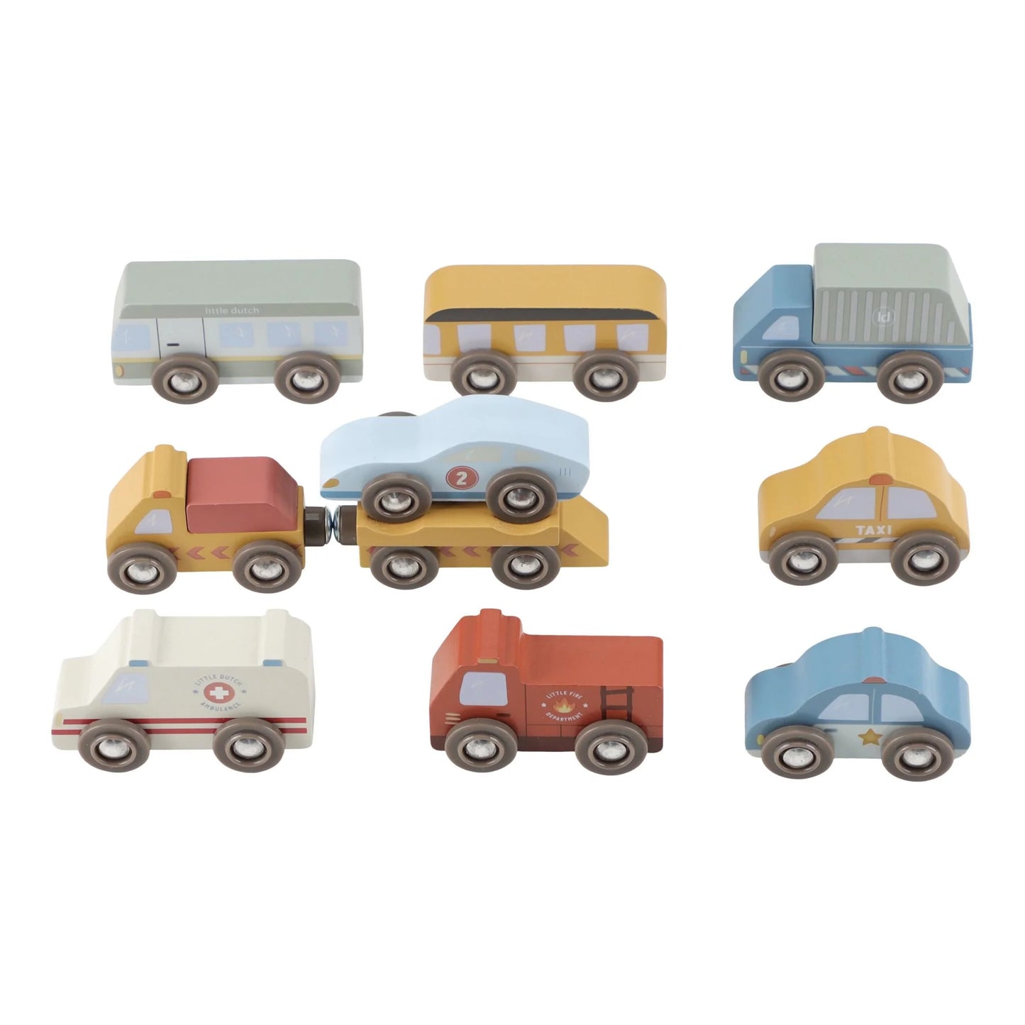 Little Dutch Fahrzeugset Holz 10-teilig