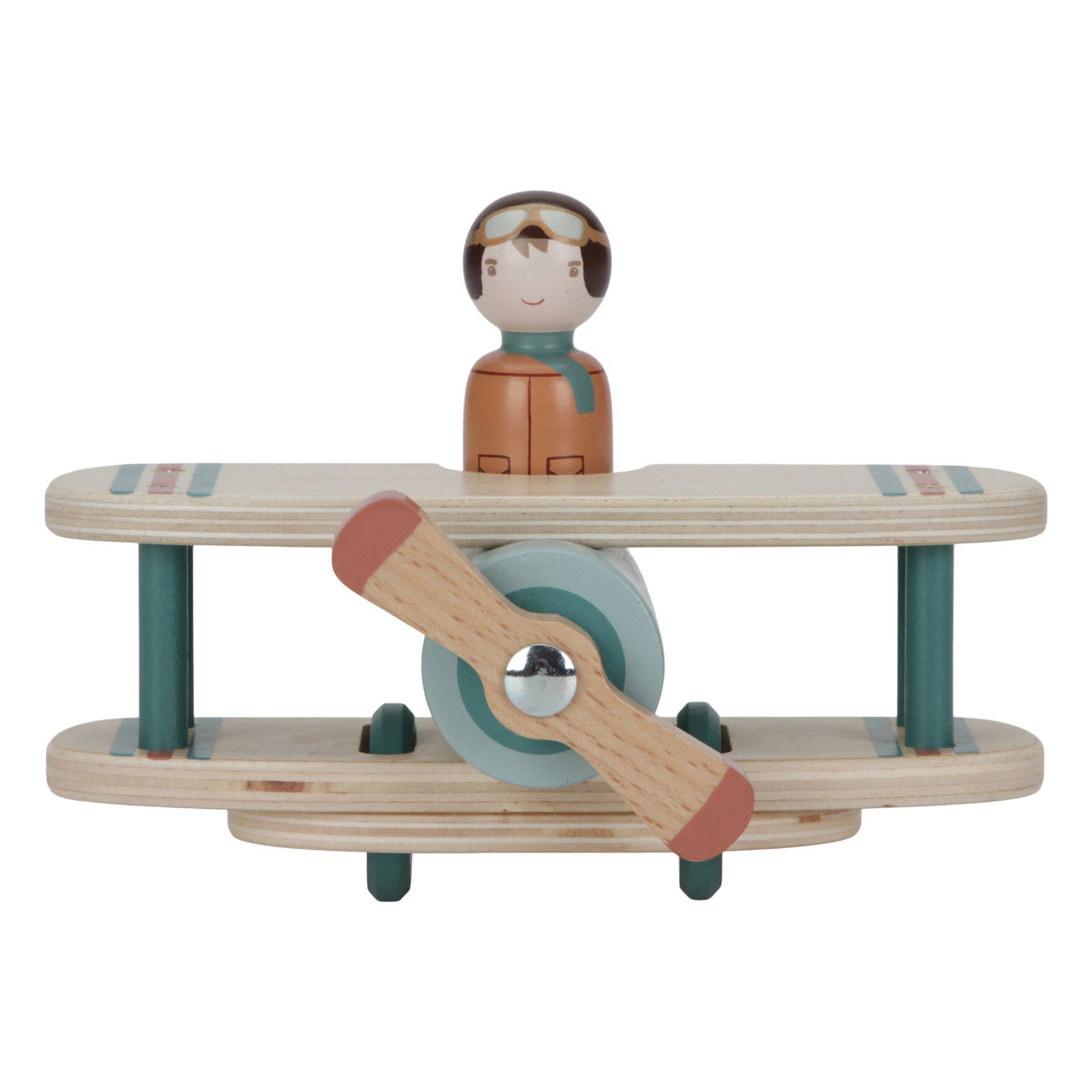 Little Dutch Spielzeugflugzeug Blau aus Holz