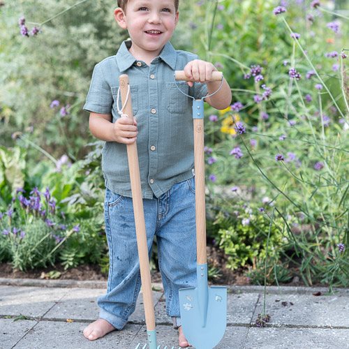 Little Dutch Kinder Harke blau Forest Friends Rechen