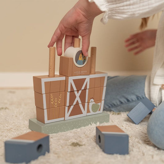 Little Dutch Little Farm Stapelspiel Bauernhaus Holz