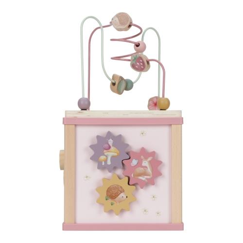 Little Dutch rosa Holz Aktivitäten Motorik Würfel Fairy Garden