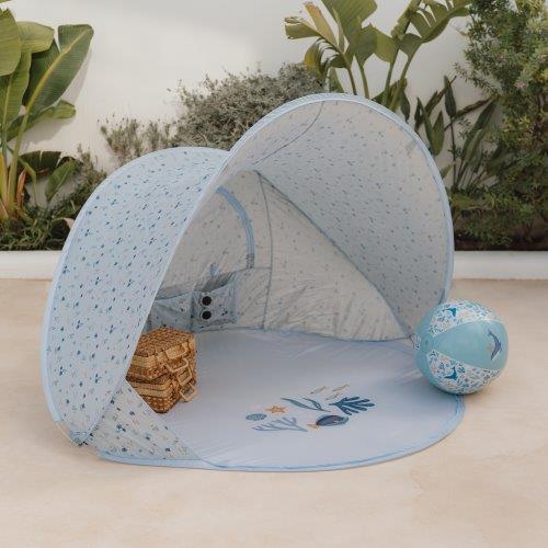 Little Dutch Pop-up Strandzelt Ocean Dreams Blue Strandmuschel blau
