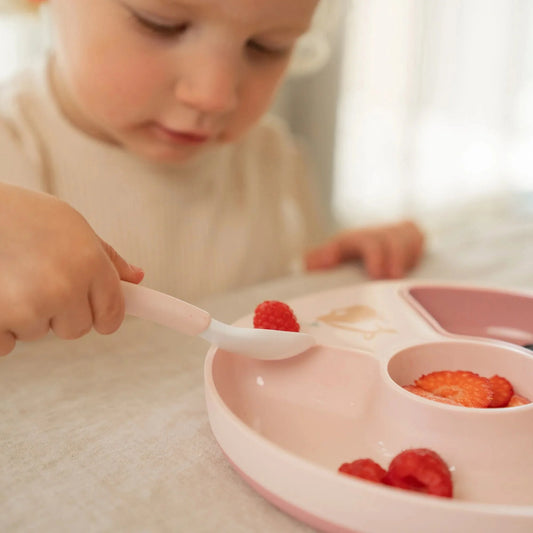 Little Dutch rosa Fütterlöffel Set Mepal Mio Fairy Garden Babylöffel