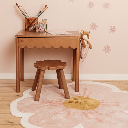 Little Dutch rosa Teppich Blume 110x110 cm Fairy Garden