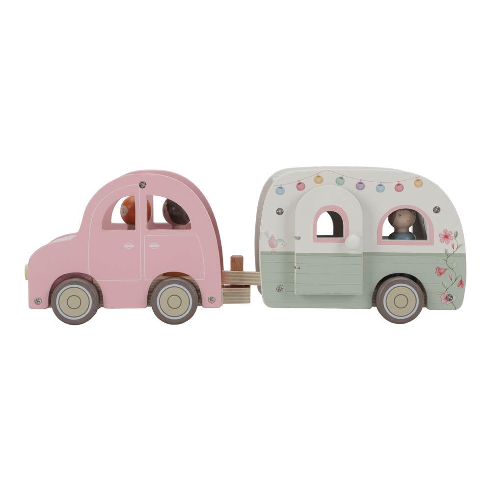 Little Dutch Spielzeugauto mit Wohnwagen Holz