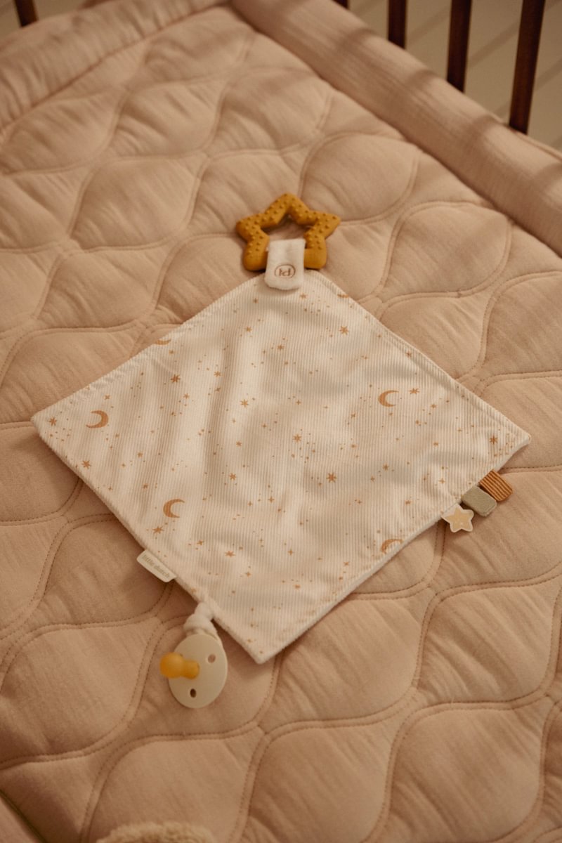 Schmusetuch mit Beißring abnehmbar Newborn Naturals Little Dutch