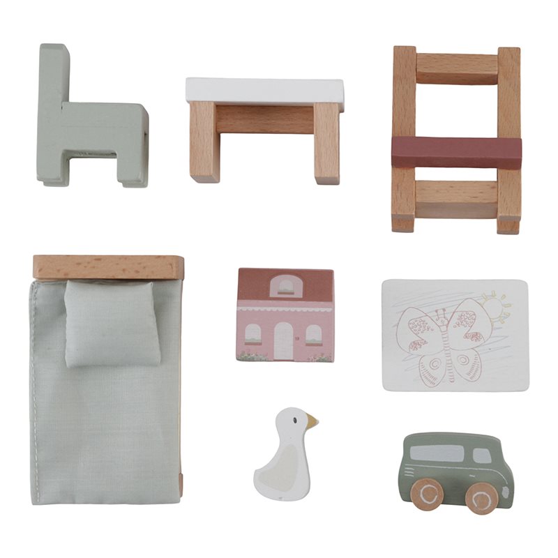 Little Dutch Puppenhaus Kinderzimmer Erweiterungsset aus Holz