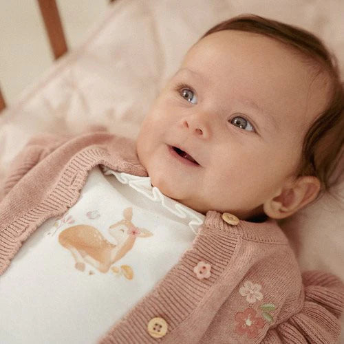 Gestrickte Weste Rosa Fairy Garden