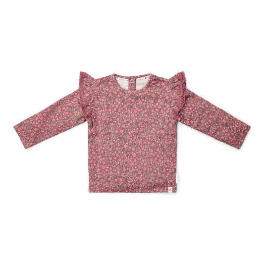 Little Dutch Hemd mit langen Ärmeln Rosa Blumen Fairy Garden