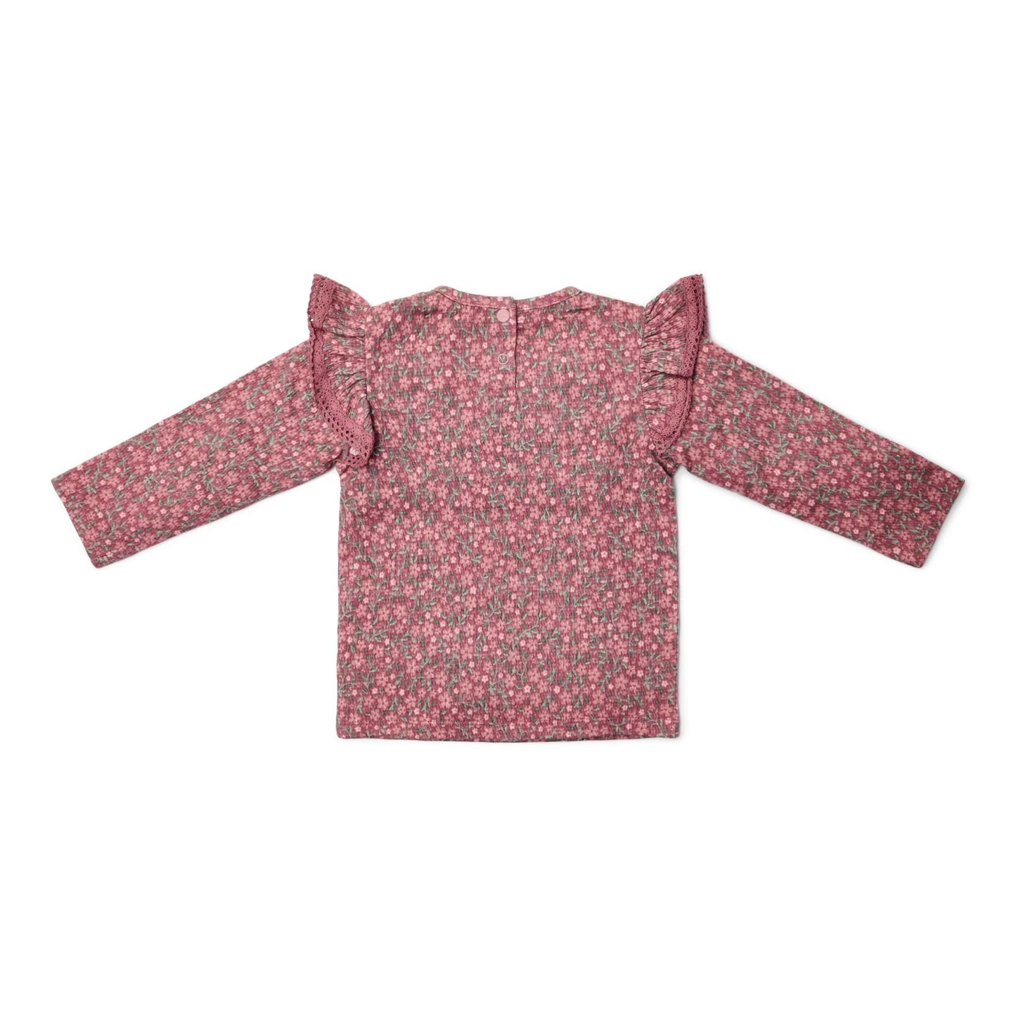 Little Dutch Hemd mit langen Ärmeln Rosa Blumen Fairy Garden