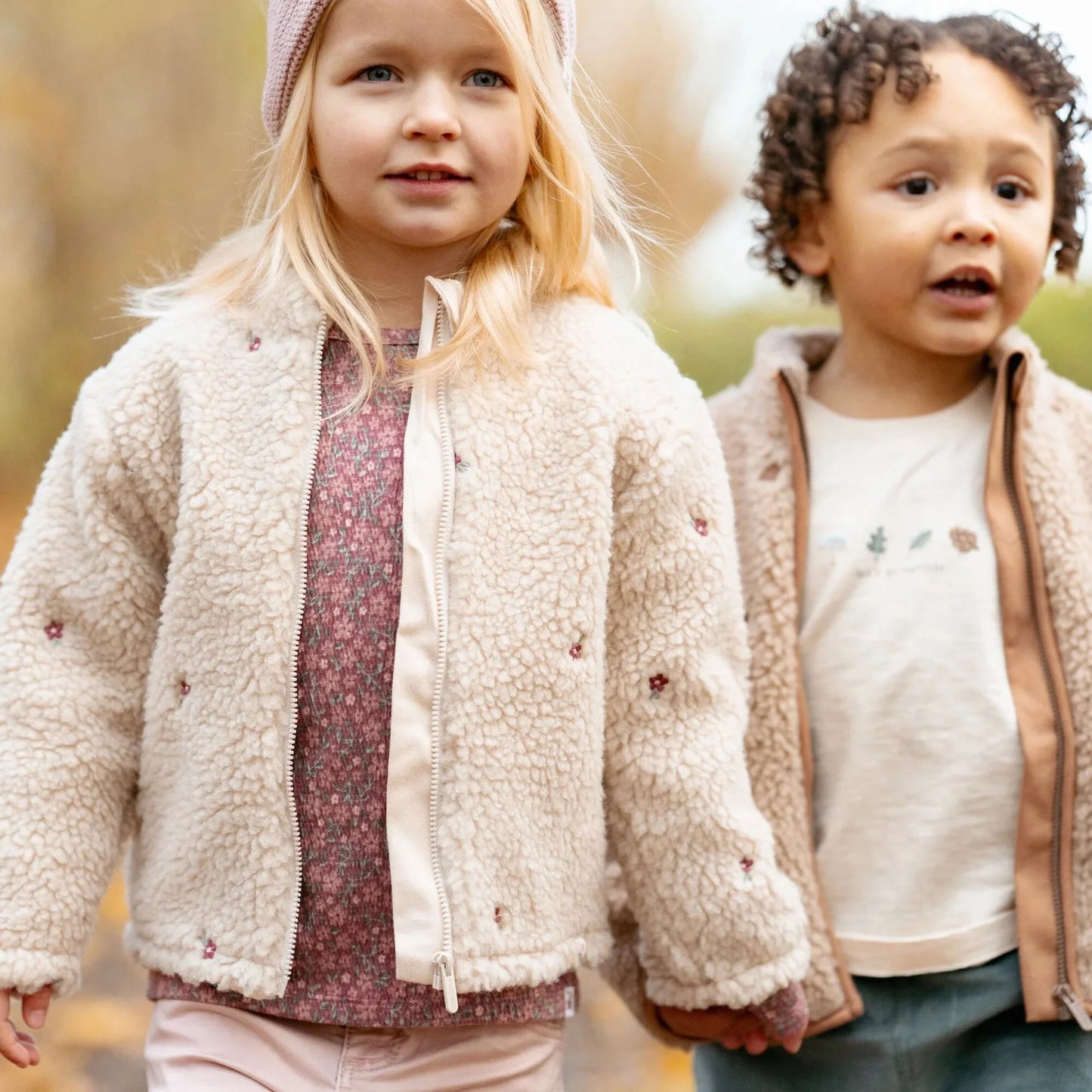 Little Dutch Hemd mit langen Ärmeln Rosa Blumen Fairy Garden