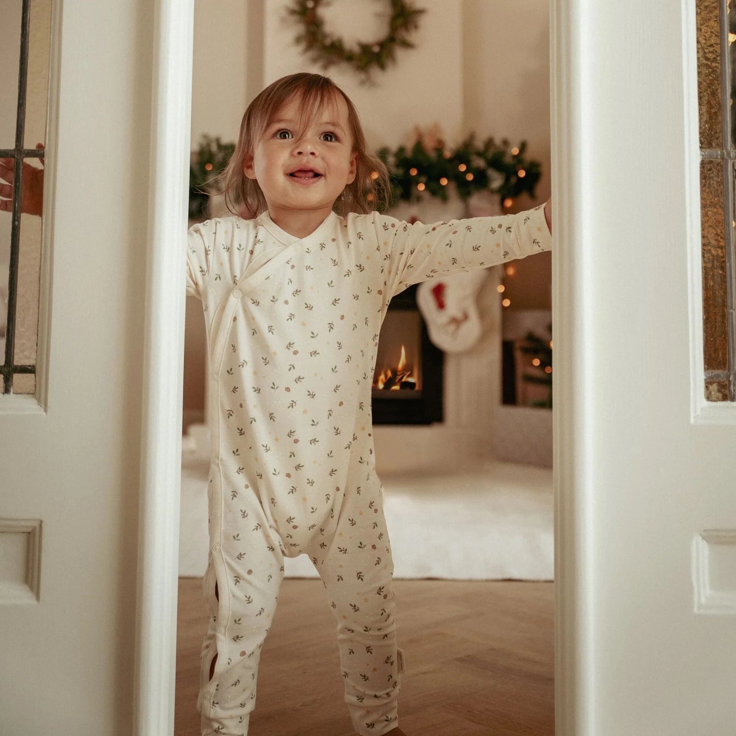 Little Dutch Weihnachts Pyjama Beige Little Christmas