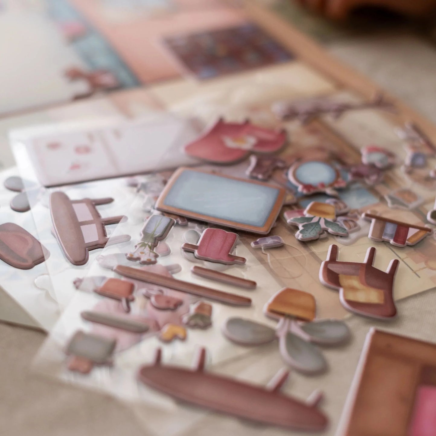 Wiederverwendbare Aufkleber Essentials Rosa