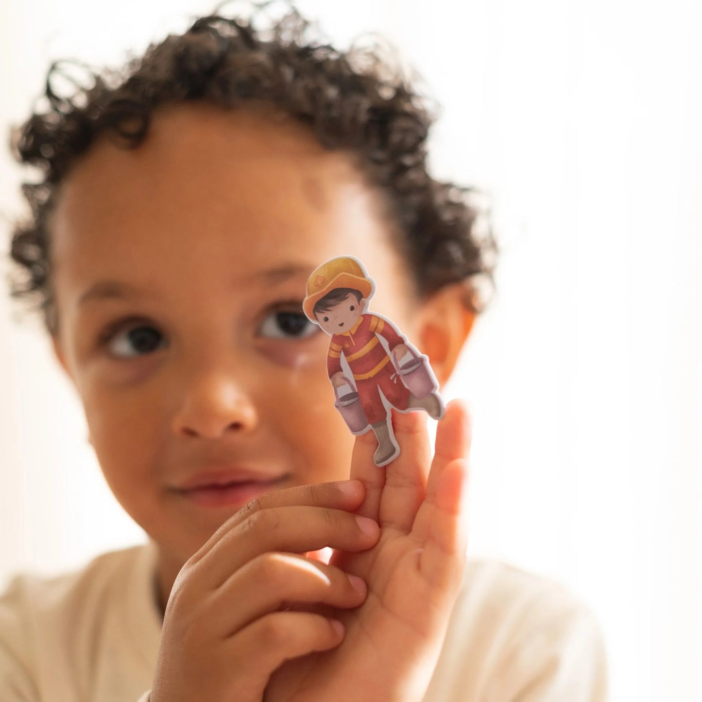 Little Dutch Wiederverwendbare Aufkleber Essentials | Feuerwehrstation mit Jim