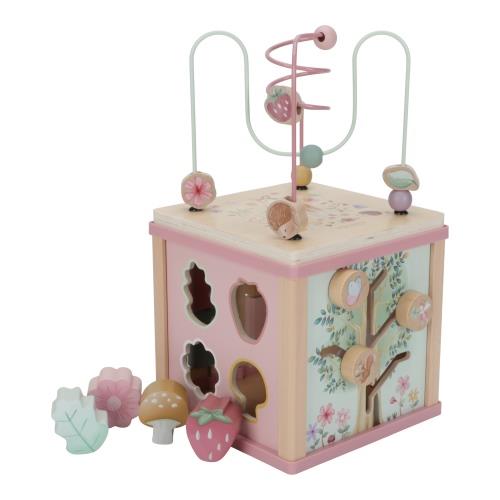 Little Dutch rosa Holz Aktivitäten Motorik Würfel Fairy Garden
