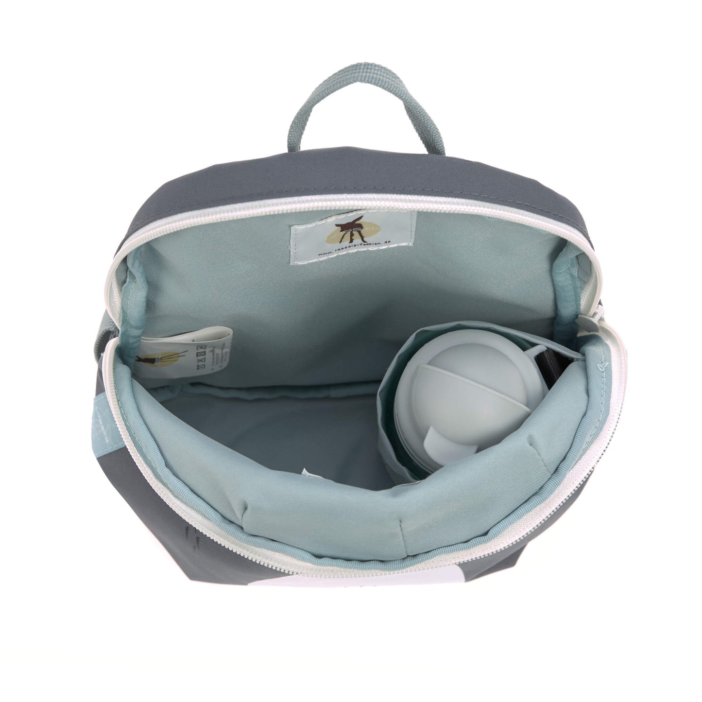 Kindergartenrucksack Tiny Waschbär Grau Lässig