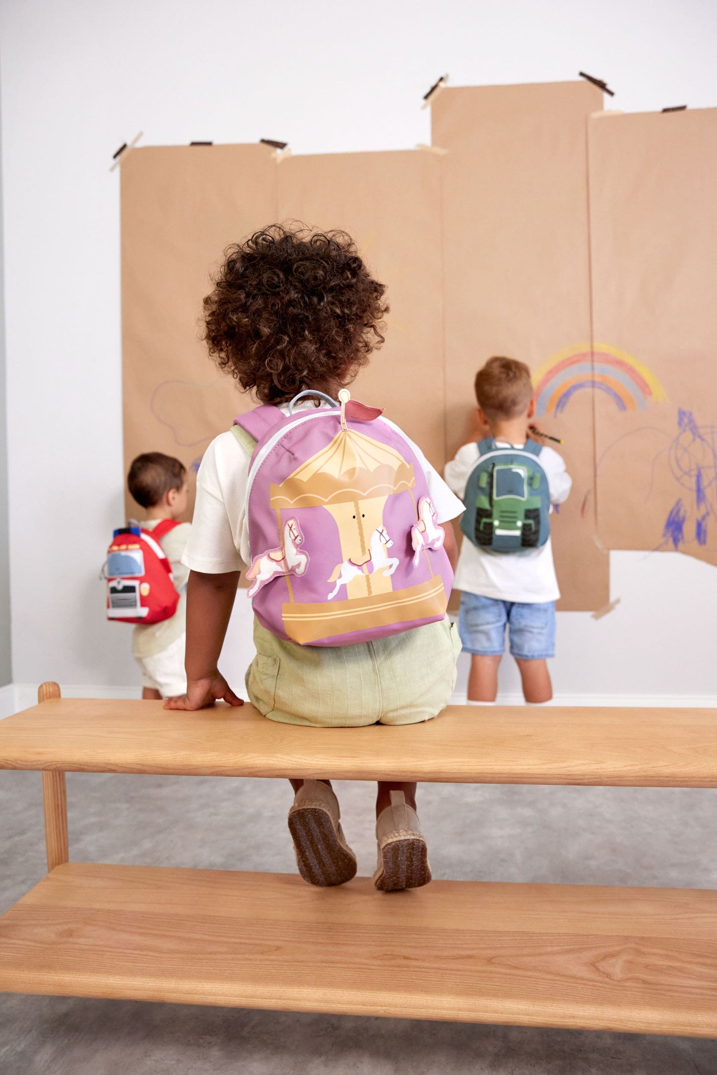 Kindergartenrucksack Tiny Karussell Lila Lässig
