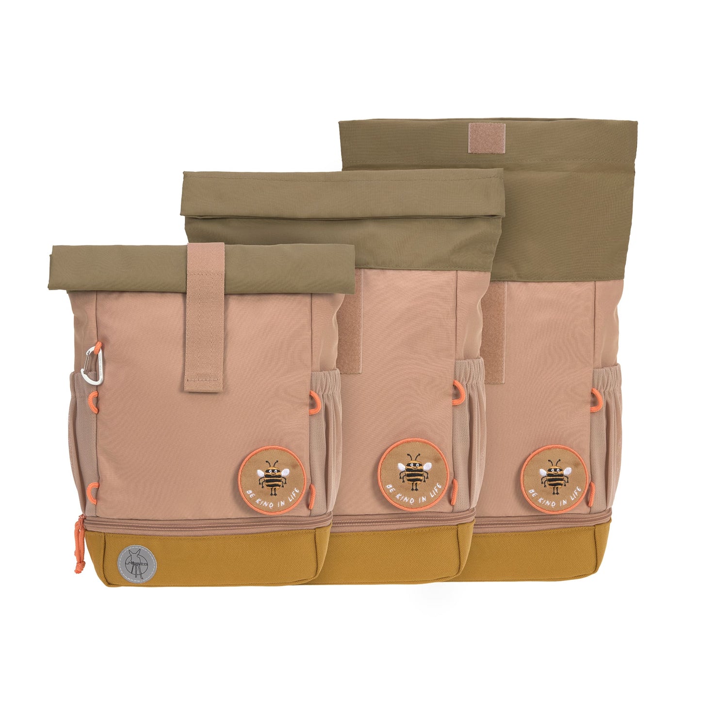 Kindergartenrucksack Rolltop Nature Braun Lässig