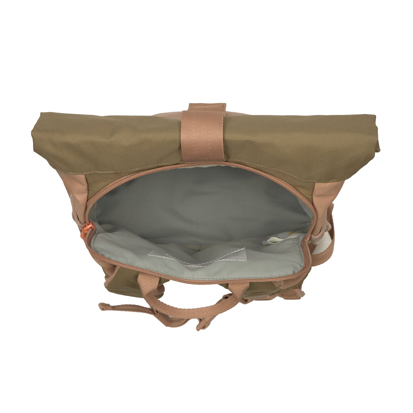 Kindergartenrucksack Rolltop Nature Braun Lässig