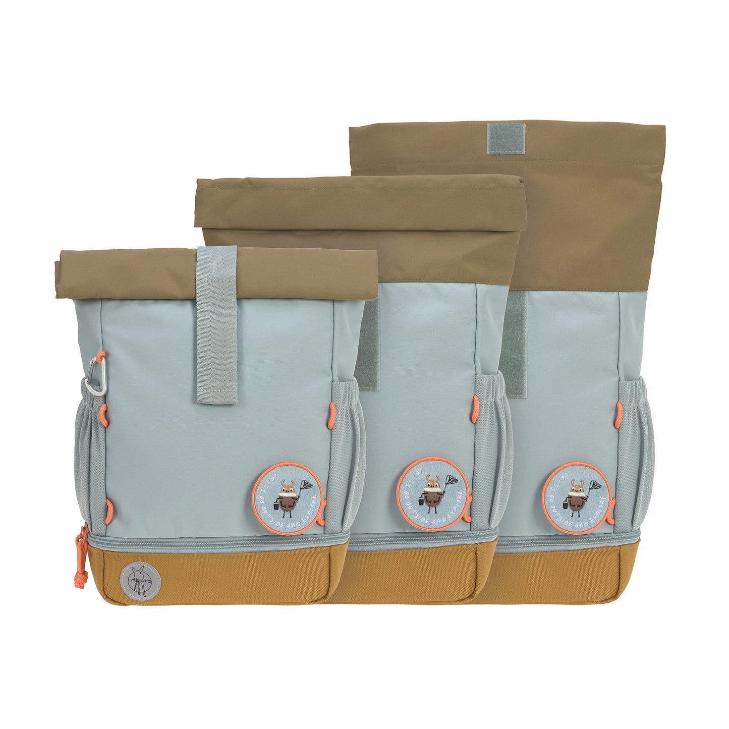 Kindergartenrucksack Rolltop Nature Hellblau Lässig
