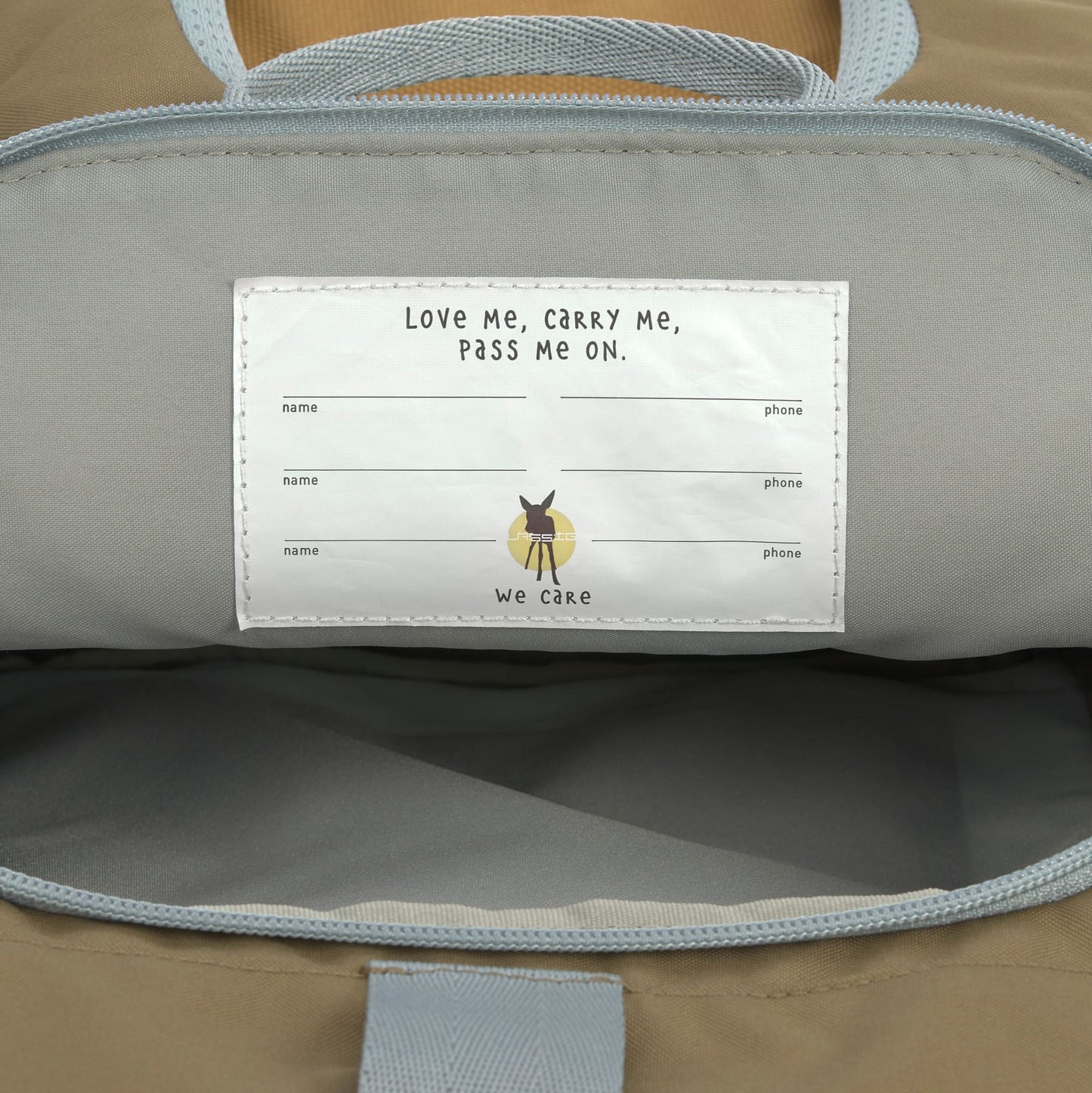 Kindergartenrucksack Rolltop Nature Hellblau Lässig