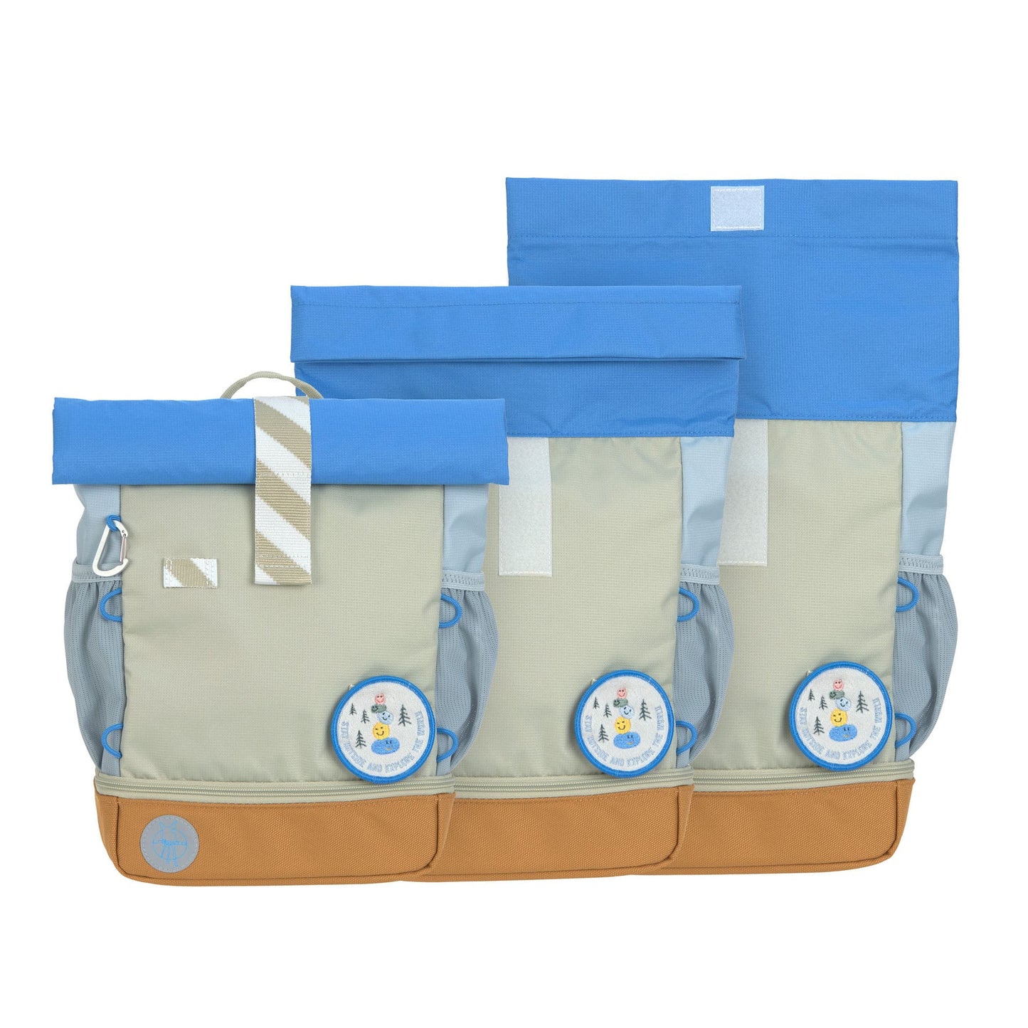 Kindergartenrucksack Rolltop Sunny Explorer Grün Blau Lässig