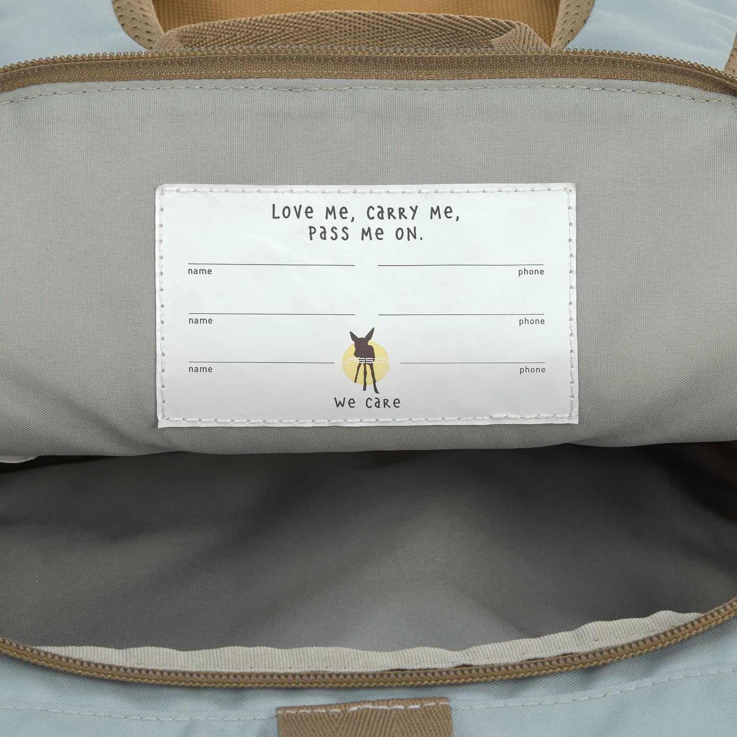 Kindergartenrucksack Rolltop Nature Oliv Lässig