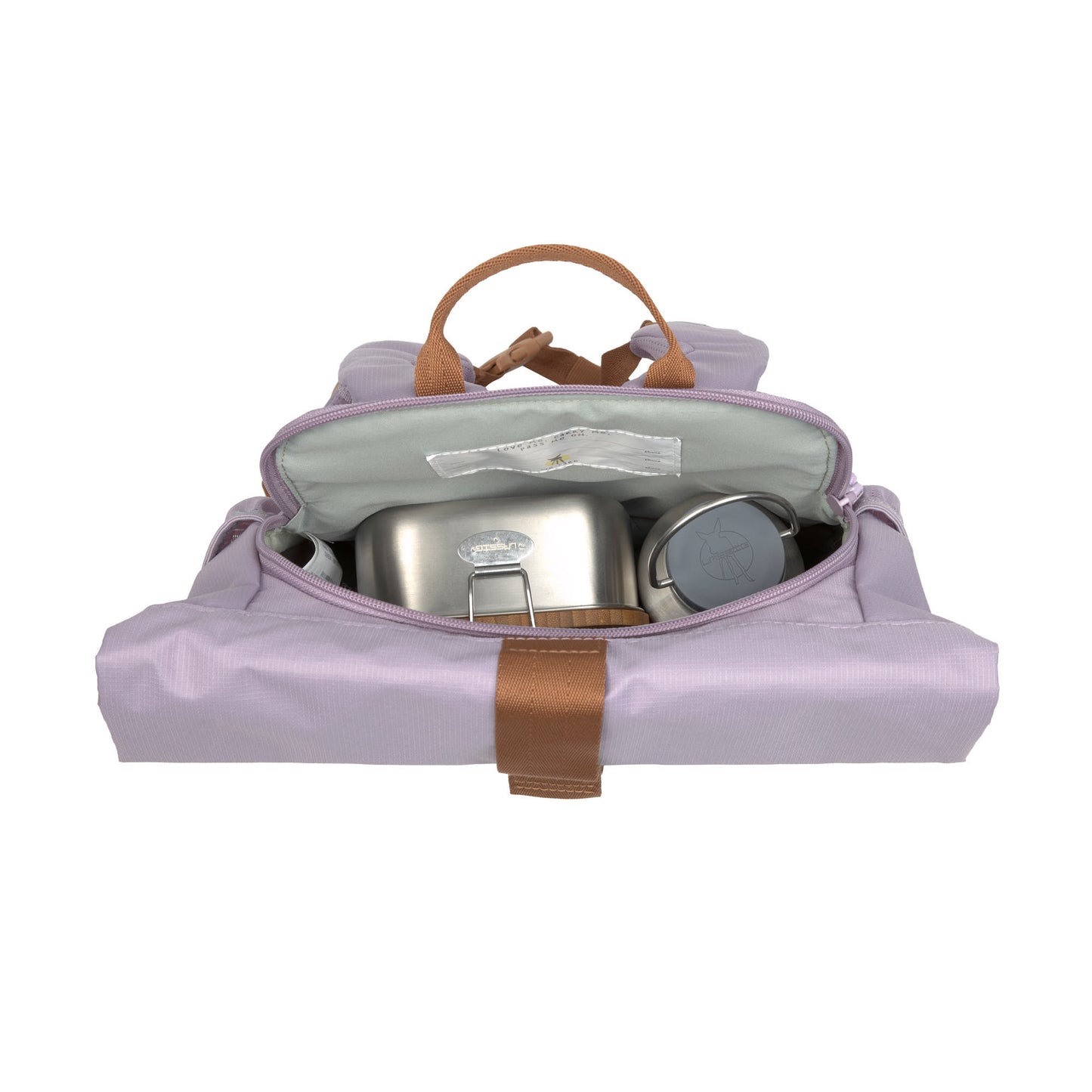 Kindergartenrucksack Rolltop Little Gang Lila Lässig