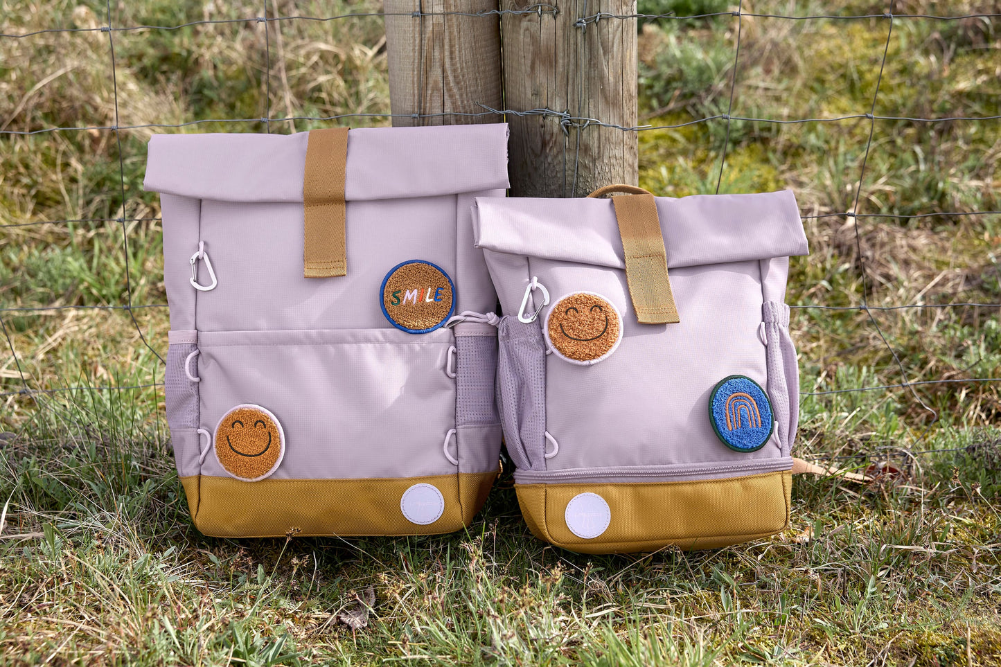 Kindergartenrucksack Rolltop Little Gang Lila Lässig