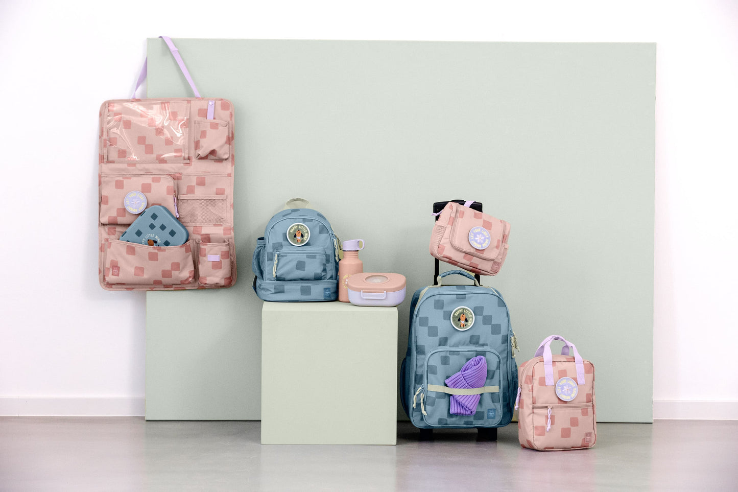 Kindergartenrucksack Mini Pattern Party Blau