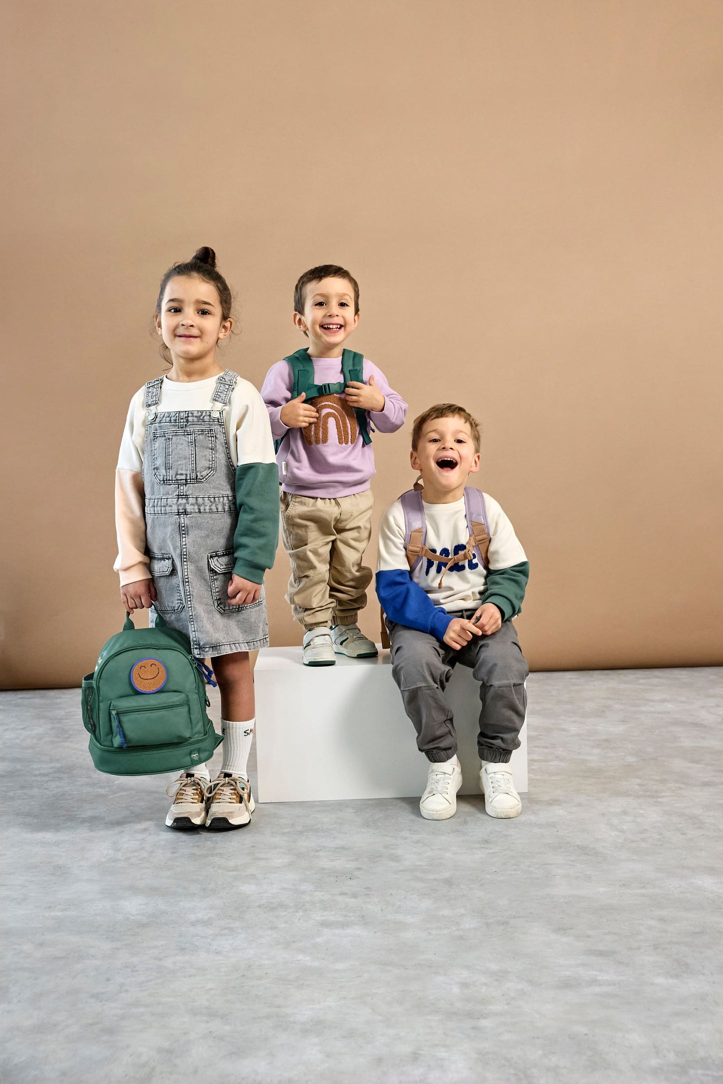 Kindergartenrucksack Mini Little Gang Dunkelgrün Lässig
